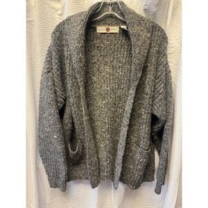 Vintage 1990s Milano Sport Chunky Knit‎ Shawl Collar Cardigan Sweater Unisex L